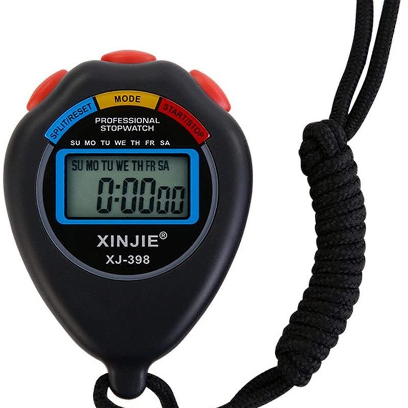 SagaSave Electronic Sport Stopwatch Timer LCD Time Display with Date Time  and Alarm Function for Coaches Referees