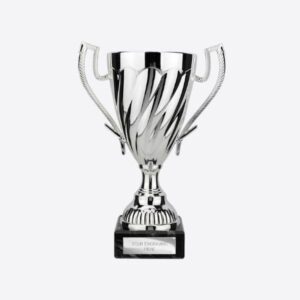 Intrepid Trophy – Elegant Cup Award on Black Marble Base (230mm)